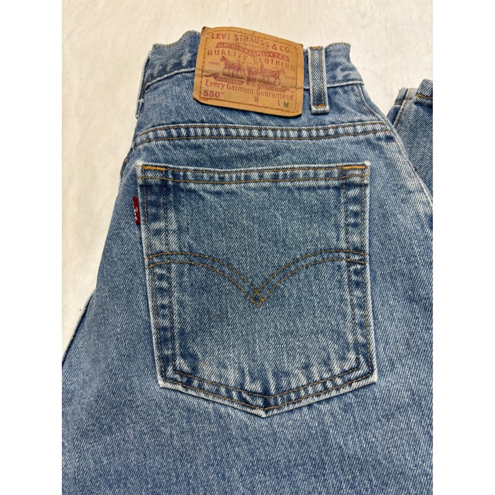 VintageLevi Strauss 550 Relaxed Fit Tapered Leg Blue Denim Jeans Mens Size 10 M - Picture 11 of 12